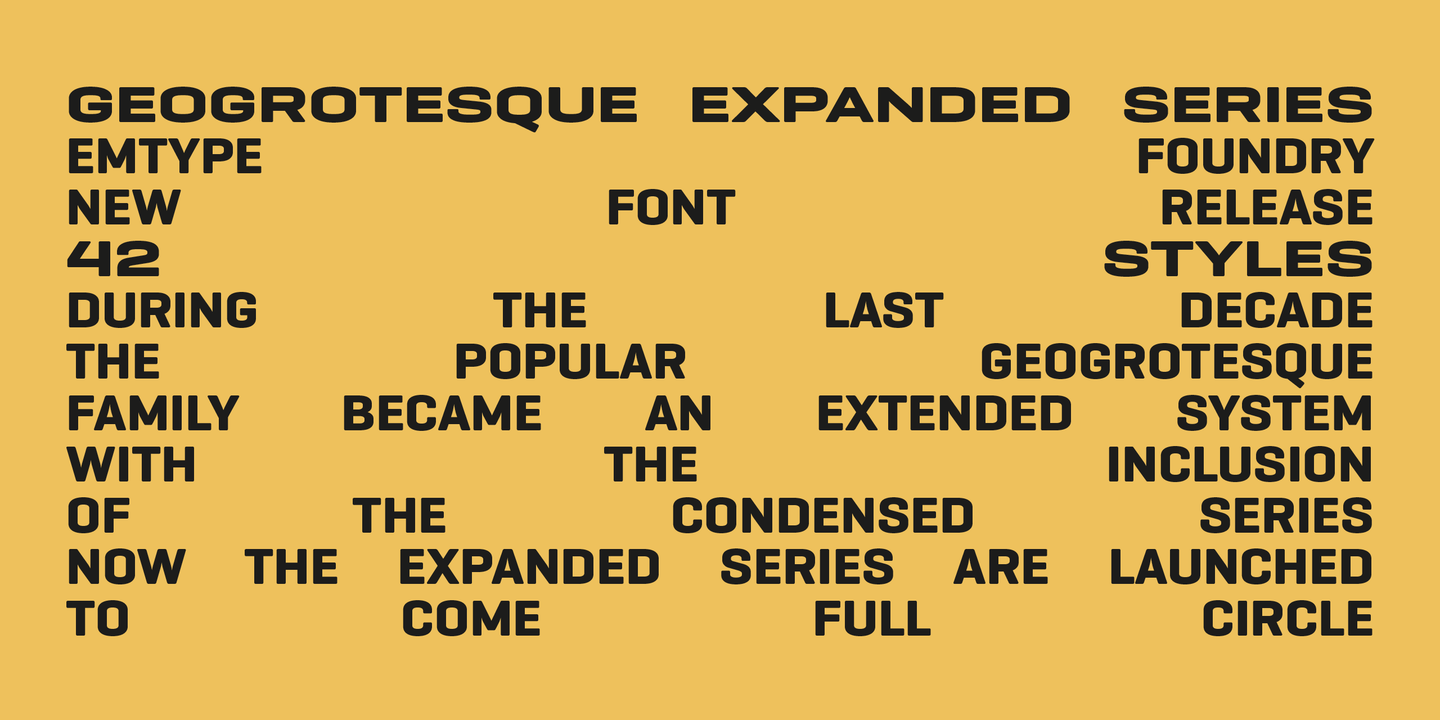 Geogrotesque Expanded Exp SemiBold Font preview